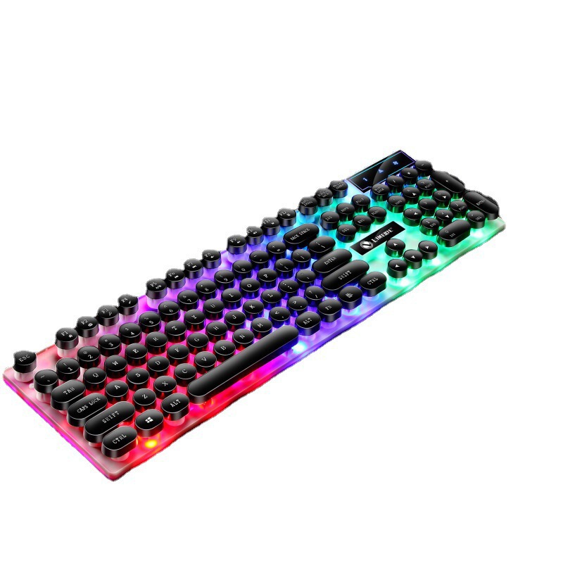 力マグネシウムgtx300キーボードマウスセットパンクレトロキーボードバックライトゲームusb有線懸濁キーマウスセット|undefined