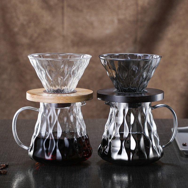 New magic flower coffee pot glass sharing pot coffee pot set V60 coffee filter Cup hand pot wholesale spot