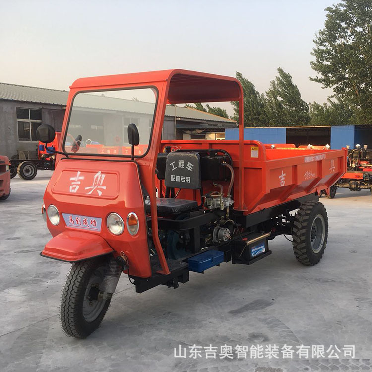 Construction site diesel tricycle small hydraulic self-unloading carriage used diesel tricycle