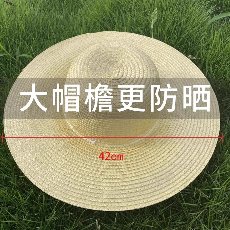 麦わら帽子 大きいサイズ メンズ 農業用 日焼け止め サンシェード 屋外 工事現場 大きなつばの大きなつばの女性用帽子 農民の田舎の漁師の帽子|undefined
