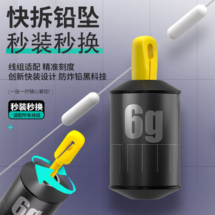 Quick-Release Lead Sinker for Fishing, Detachable Running Lead, Free Standing Lead Sinker, Special Lead Sinker for Slippery Roads, Quick-Hook Cough Lead