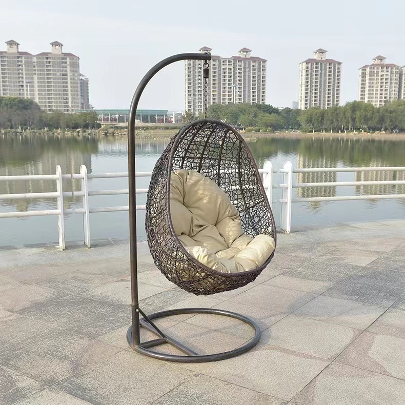 Silla Colgante o Cuna de Ratán para Exteriores - Para Jardín, Hotel o Balcón, Estilo Nórdico