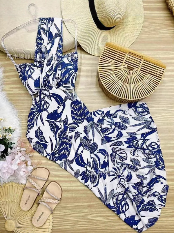 Women's Dresses欧美跨境女装亚马逊外贸连衣裙夏季女士吊带长裙|undefined