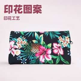 弹力印花帆布面料绣花潜水料笔袋女士化妆包零收纳定制百搭定制款