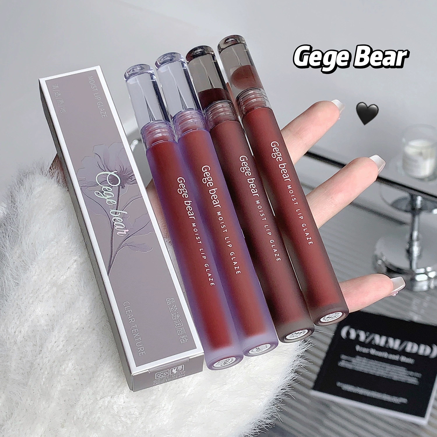 Прозрачный бальзам Gege bear, матовый блеск для губ, праймер для макияжа, помада, полупрозрачное затенение