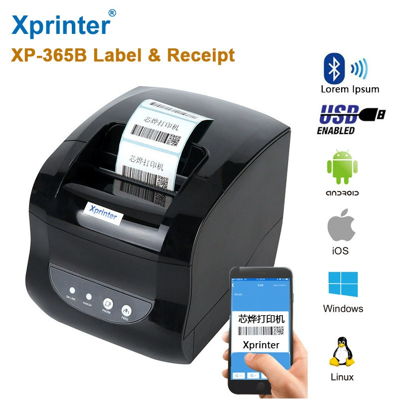 Xinye Xprinter XP-365 3-дюймовая наклейка для штрихкода принтер