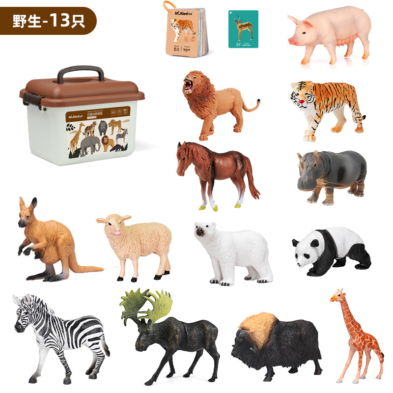 Los niños de simulación modelo animal traje de juguete elefante gorila tigre león hipopótamo Panda granja pequeño animal