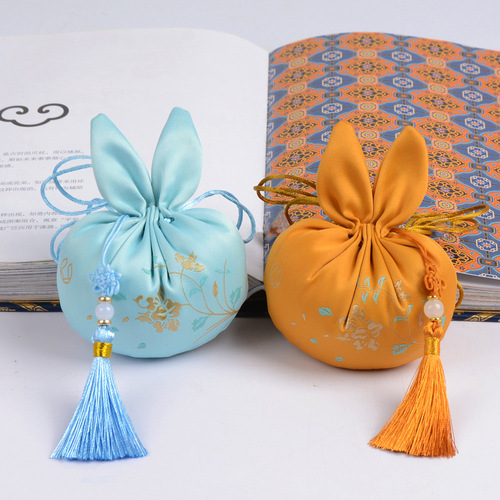 Manufacturer wholesale rabbit ear purse empty bag coin purse Hanfu accessories antique sachet rabbit ear sachet