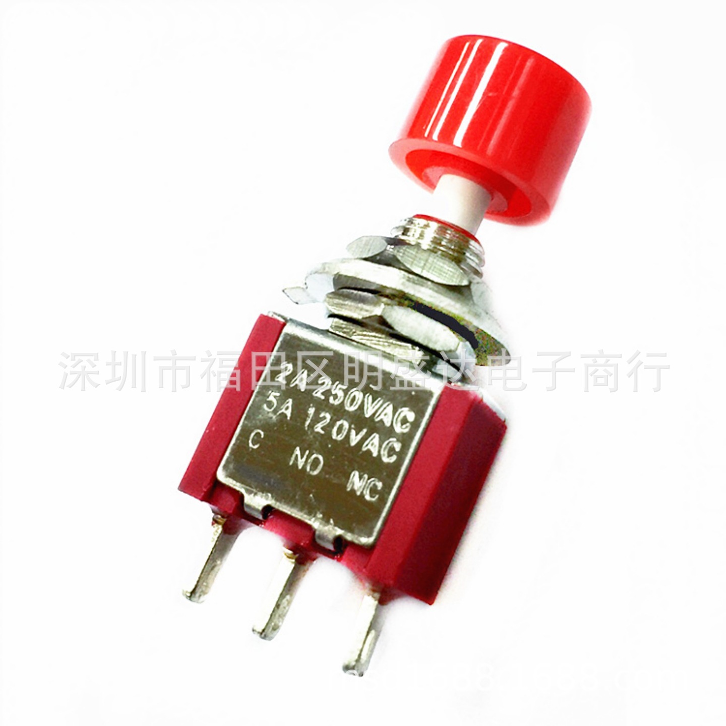 6MM按钮开关DS-612 DS-622 DS-613 复位3脚6脚 点动按键 2A250VAC