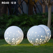 不锈钢镂空圆球雕塑园林大型LED圆形镂空灯户外防水景观亮化