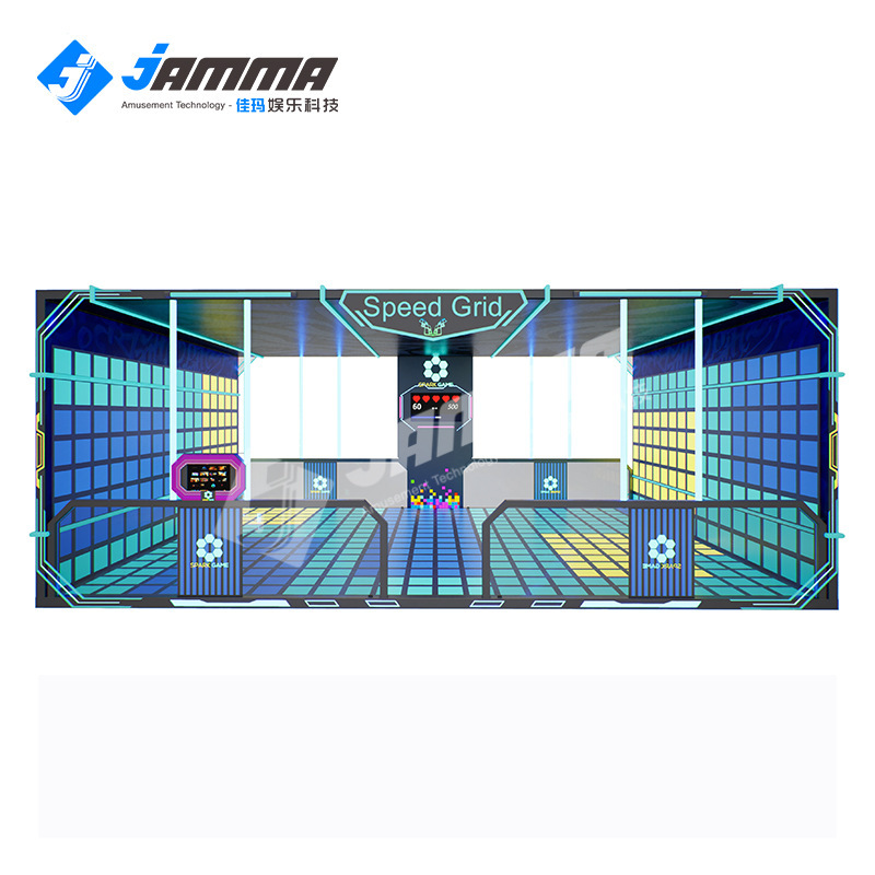 Factory Customized Indoor Activated Game Experience Interactive Activity Floor Light Racing Lattice Children Adult Grid