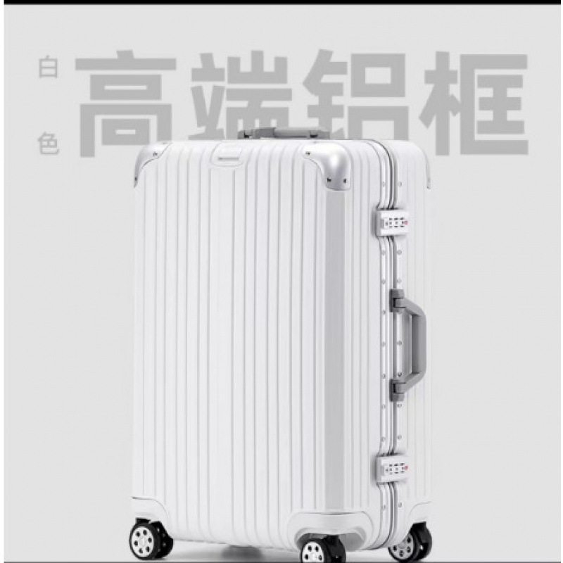 Caja de contraseña de aleación de aluminio y magnesio para mujer, maleta con ruedas universales para hombre, maleta de 20 pulgadas, maleta, caja de aluminio