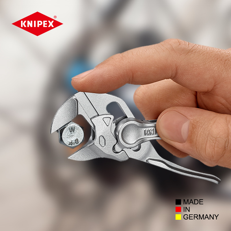 【新品上市】KNIPEX德国凯尼派克工具4寸100mm袖珍款镀铬钳式扳手