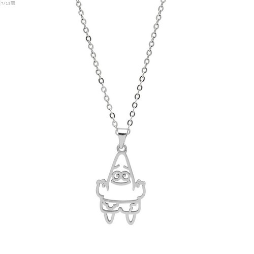 Necklace for Best Friends: Three People, Male and Female, Cute Cartoon SpongeBob and Patrick Plush, Couple Friendship Pendant Necklace Gift for Girls