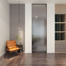 极窄铝合金厕所门卫生间门玻璃门浴室厨房门长虹玻璃推拉门极简门
