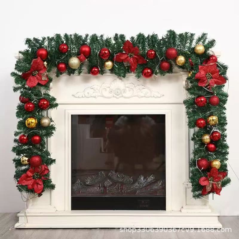 Puerta de caña de Navidad transfronteriza colgando nieve decoración de Navidad decoración de caña decoración 2.7 decoración de Navidad