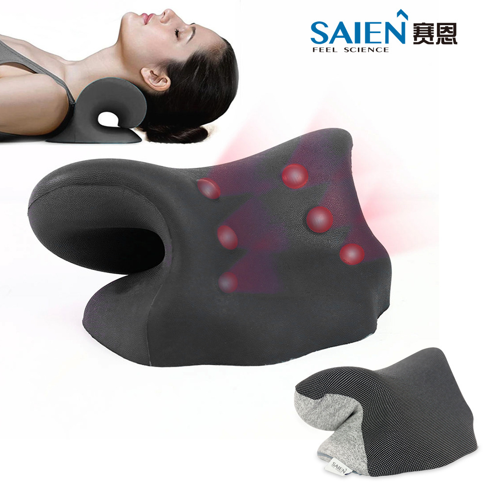 Almohada de tracción caliente personalizada de Saen, almohada de masaje cervical casera desmontable y lavable, almohada de tracción de masaje cervical image 3
