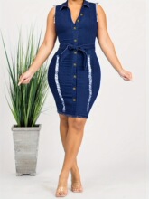 G 52729 Women's Slim Fit Denim Dress ����ţ������ȹ ����