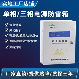 Factory direct 385v 40KA three-phase power lightning protection box with counter open cover lightning protection box