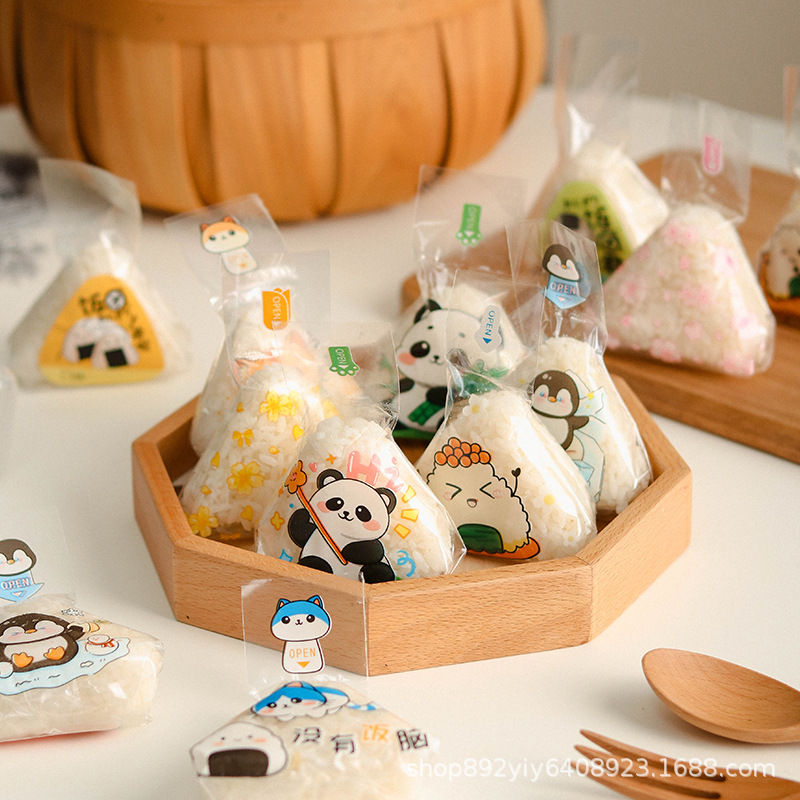 海苔寿司打包袋子日式三角饭团包装袋纸专用透明食品级微波可加热