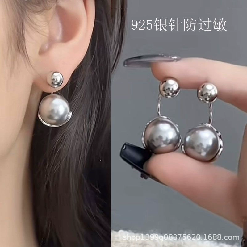 925 Серебряные иглы легкие роскошные высококачественные жемчужные серьги женские нишевые дизайн ins стиль персонализированные модные уникальные серьги Новинка