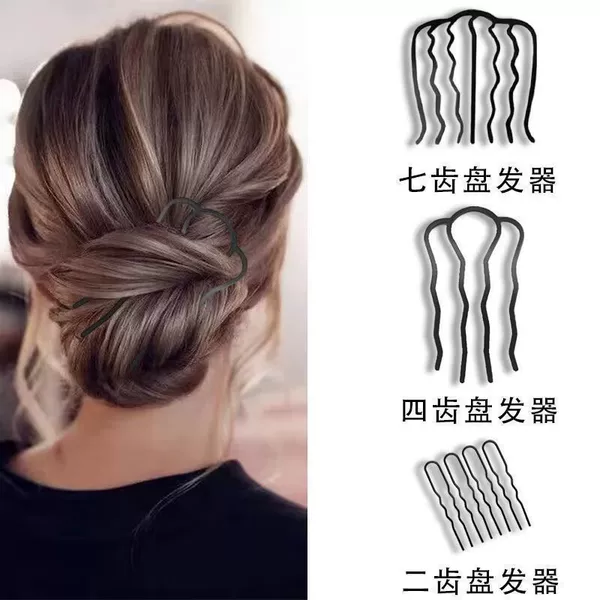 Simple Alloy Hair Styling Tool for Girls, Four-Tooth Comb, Seven-Tooth Comb, U-Shaped Clip, Factory Direct Sales, Cross-Border