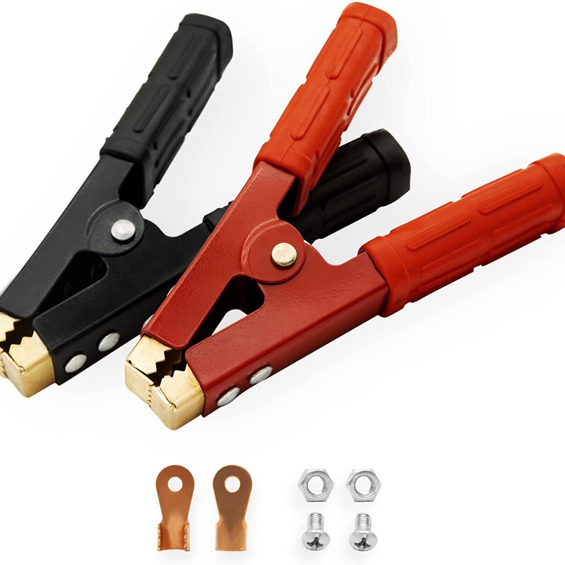 Car pure copper crocodile clip wiring black red spray paint clip 1000A battery clip heavy jumper cable lifting clip Car pure copper crocodile clip wiring black red spray paint clip 1000A battery clip heavy jumper cable lifting clip