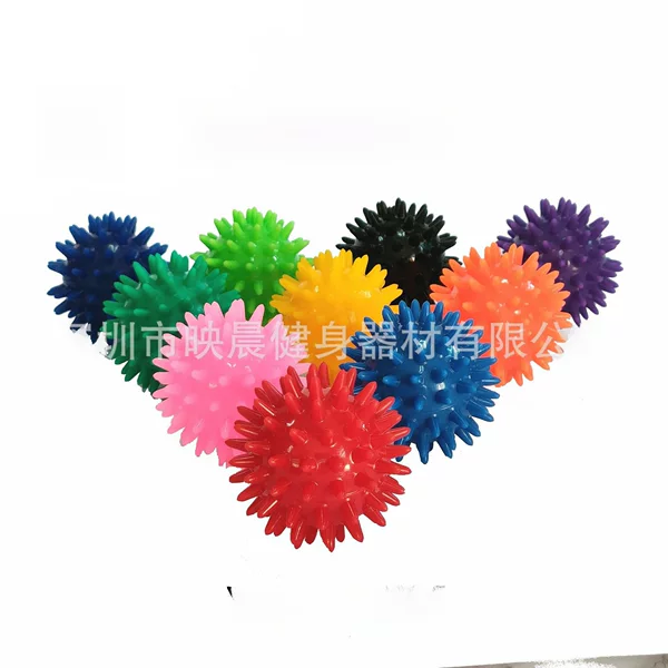 Wholesale Pvc Spiky Ball Yoga Fitness Massage Ball Fascia Ball 6cm Soft Grip Ball Hedgehog Ball Fascia Relaxation Ball