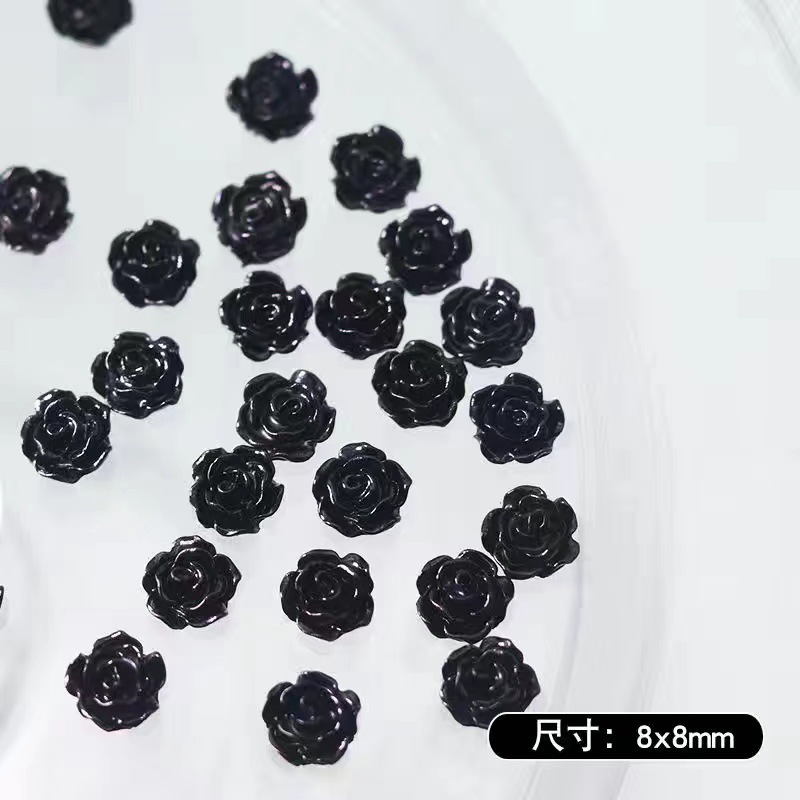 高光混彩ツバキの花の爪の装飾の極光のネイルの小さい花のアクセサリーの真珠の鋼の玉は樹脂のドリルを飾ります。|undefined