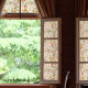 BDJ3021 simple retro Flower Vine sunshade window glass static stickers home decoration stickers wholesale self-adhesive wall stickers