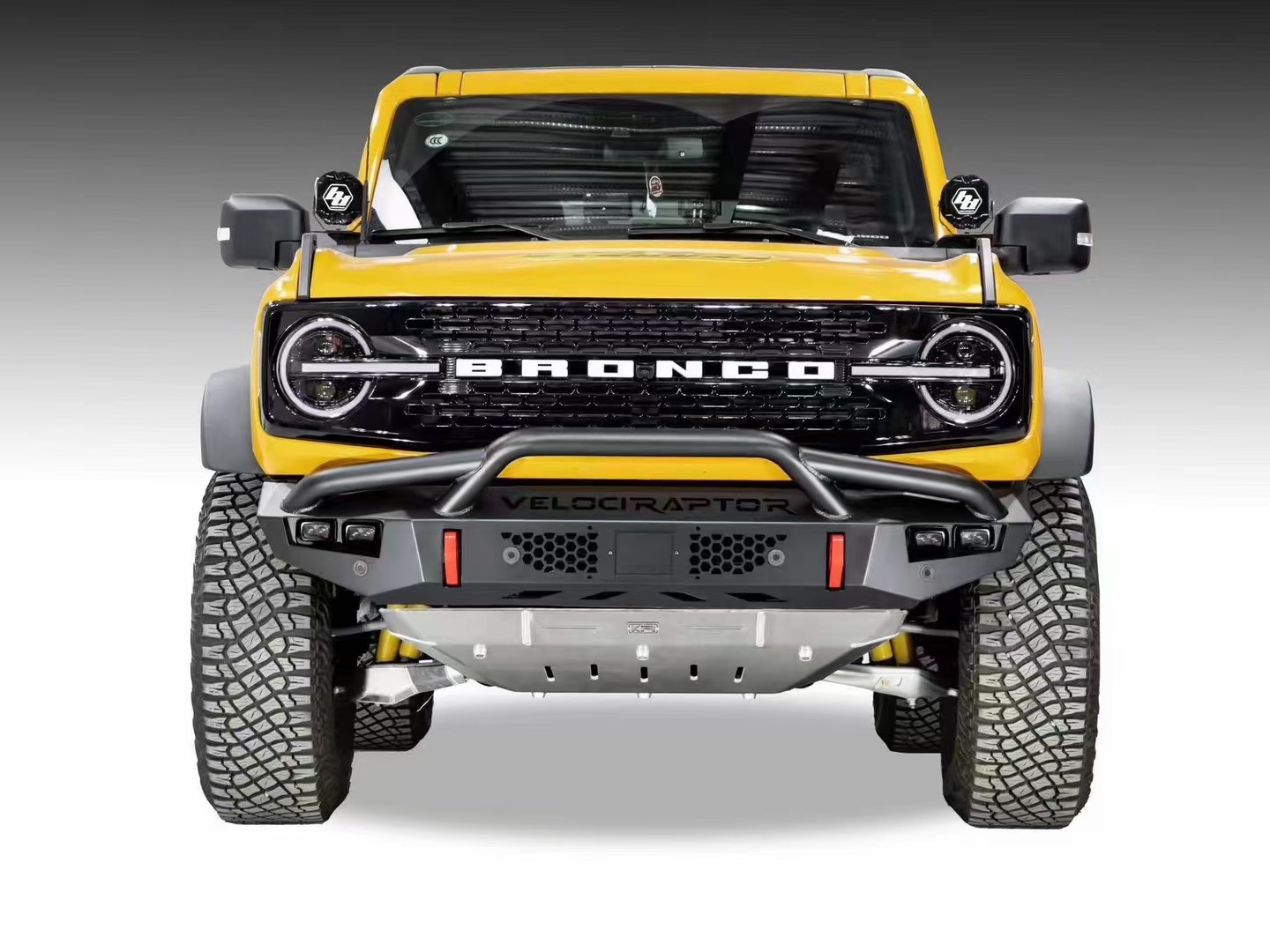 Suitable for 21-22 Ford Bronco, Small Yellow Lights in the Front Grille, High-Brightness Daytime Running Lights for Ford Off-Road Version, High-End Configuration