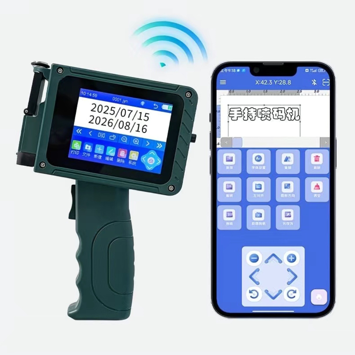 Fecha de suministro Pequeña máquina de inyección de código de mano Bolsas de alimentos Etiquetas Bolsas de embalaje Número de lote Marca gráfica Mini máquina de inyección de código