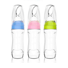 米糊勺子 奶瓶婴儿硅胶挤压式米粉喂养勺 宝宝辅食喂食器 批发