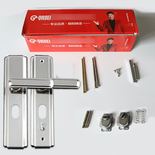 304 stainless steel door handle anti-theft door handle entry door thickened panel mechanical door lock wholesale
