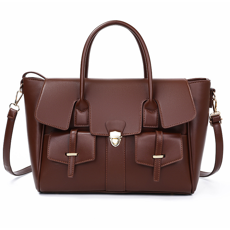 Large Capacity Tote Bag for Women 2026 New Model Simple Retro Women's Shoulder Bag Versatile Handbag