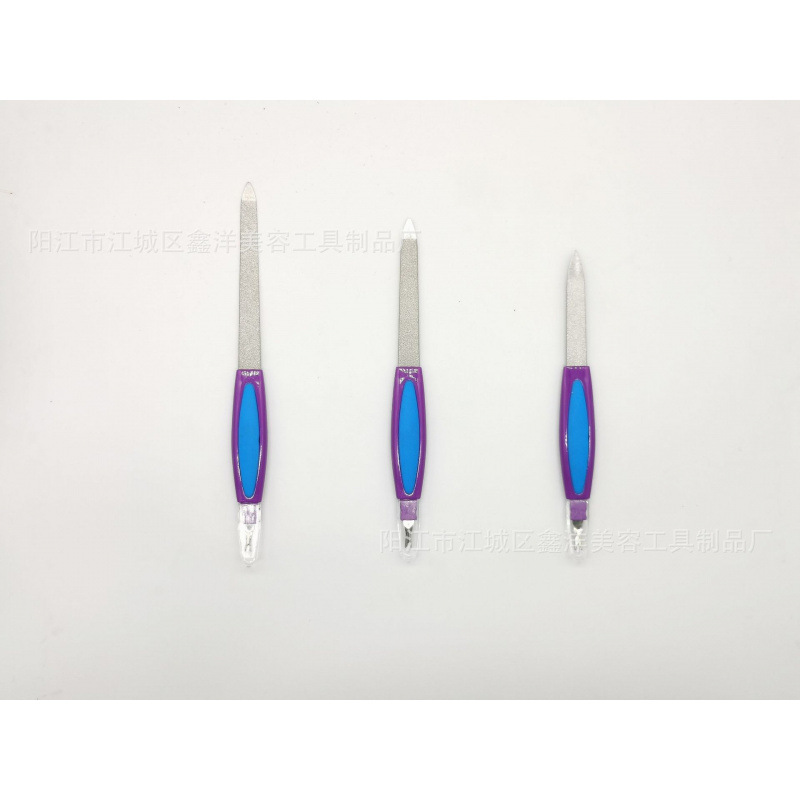 Archivo de uñas de dos cabezas herramientas de manicure de acero inoxidable archivo de uñas de fricción de uñas archivos de manicure al por mayor