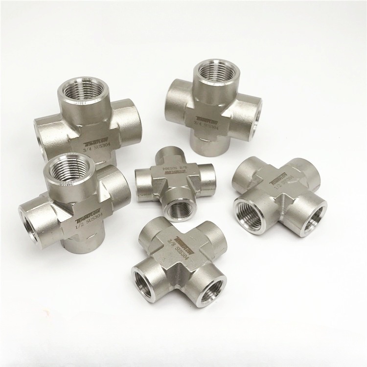 TENHEFLOW 水管硬管不锈钢接头穿板直通由任接头BU22公制22mm