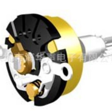 带开关电位器，旋转电位器，RV17金属轴电位器,RV17S旋转电位器