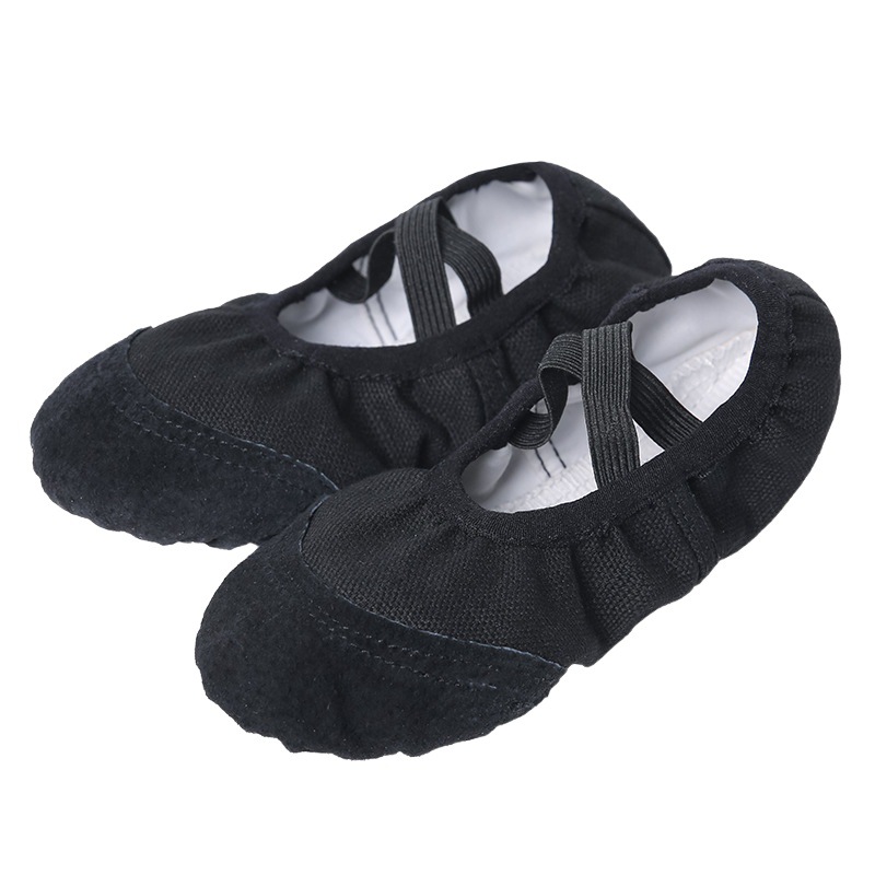 Zapatos de baile sin cordones zapatos de ballet nuevos deportes transpirables Four Seasons carne roja zapatos de ejercicio niños adultos