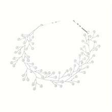 K 76746 White Transparent Imitation Pearl Bridal Hair