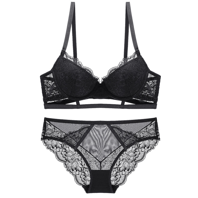 Sujetador francés traje transfronterizo Comercio exterior transpirable push up sexy taza delgada superior inferior grueso sujetador ropa interior cómoda