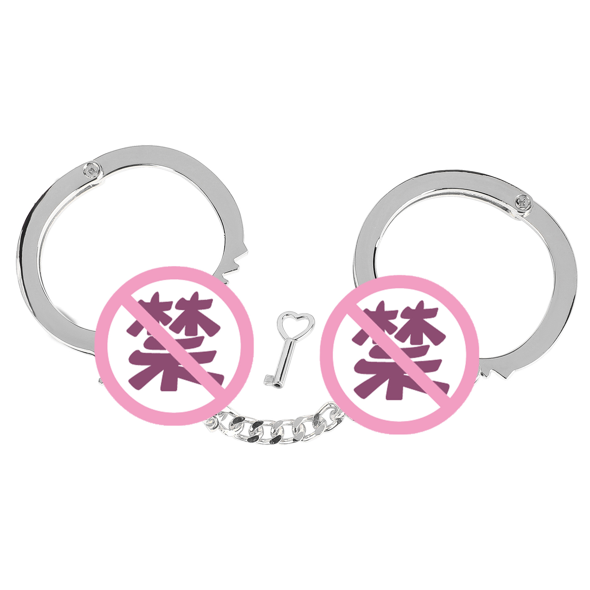 Toy silver handcuff alloy