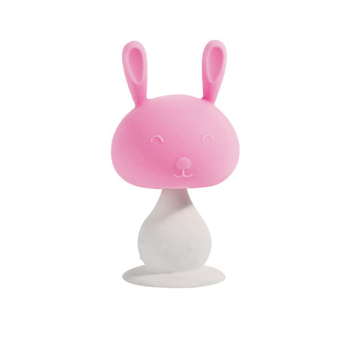 Baby Teething Toys Baby Teething Rods Anti-Sucking Silicone Chewer Rabbit Small Mushroom Cookable Toy 