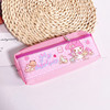 Cartoon pencil case for elementary school students, handheld table storage bag with zipper