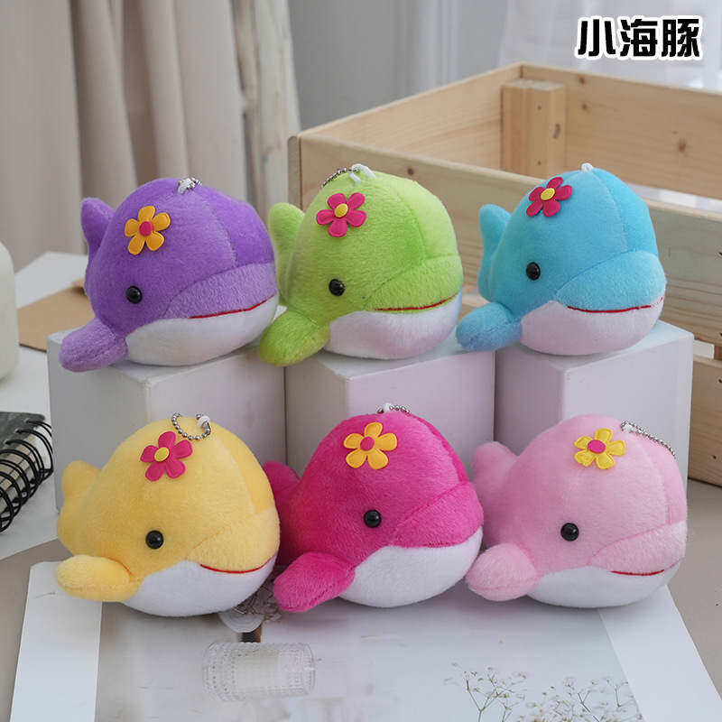 Factory direct dolphin plush toy small pendant bag decoration accessories doll small gift clothing accessories