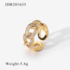 Brand advanced ethnic zirconium, retro ring with stone, high-quality style, ethnic style, does not fade, wholesale