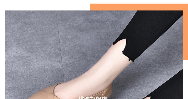 Giày lười nữ mũi nhọn đế bằng da thật mềm, phong cách bà ngoại, đi mùa xuân thu — Màu đen chi tiết 27