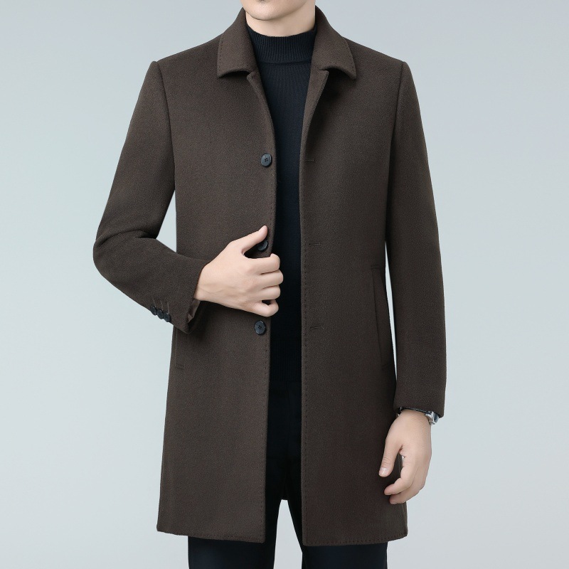 Woolen winter double-sided cashmere woolen coat for boys