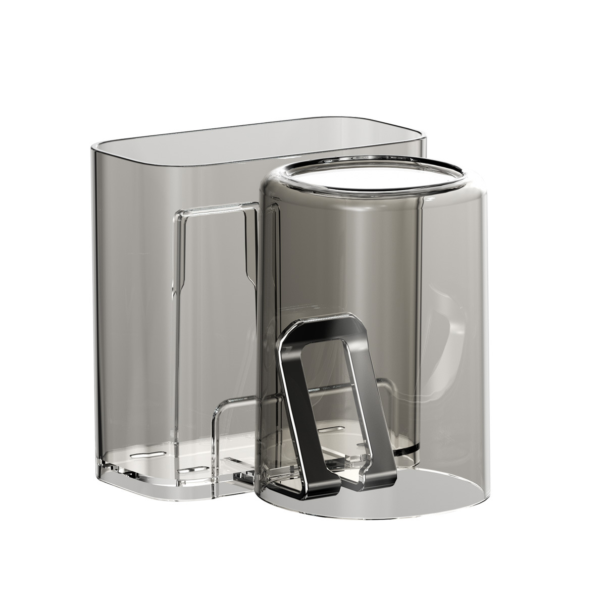 cepillo de dientes estante de almacenamiento sin agujeros taza de cepillo de dientes taza de enjuague colgante de pared estante de pared tipo baño eléctrico conjunto doméstico