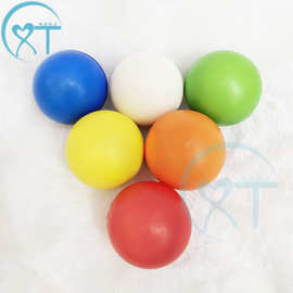 跨境63mm光面球pu发泡海绵球加印logo解压发泄玩具压力球